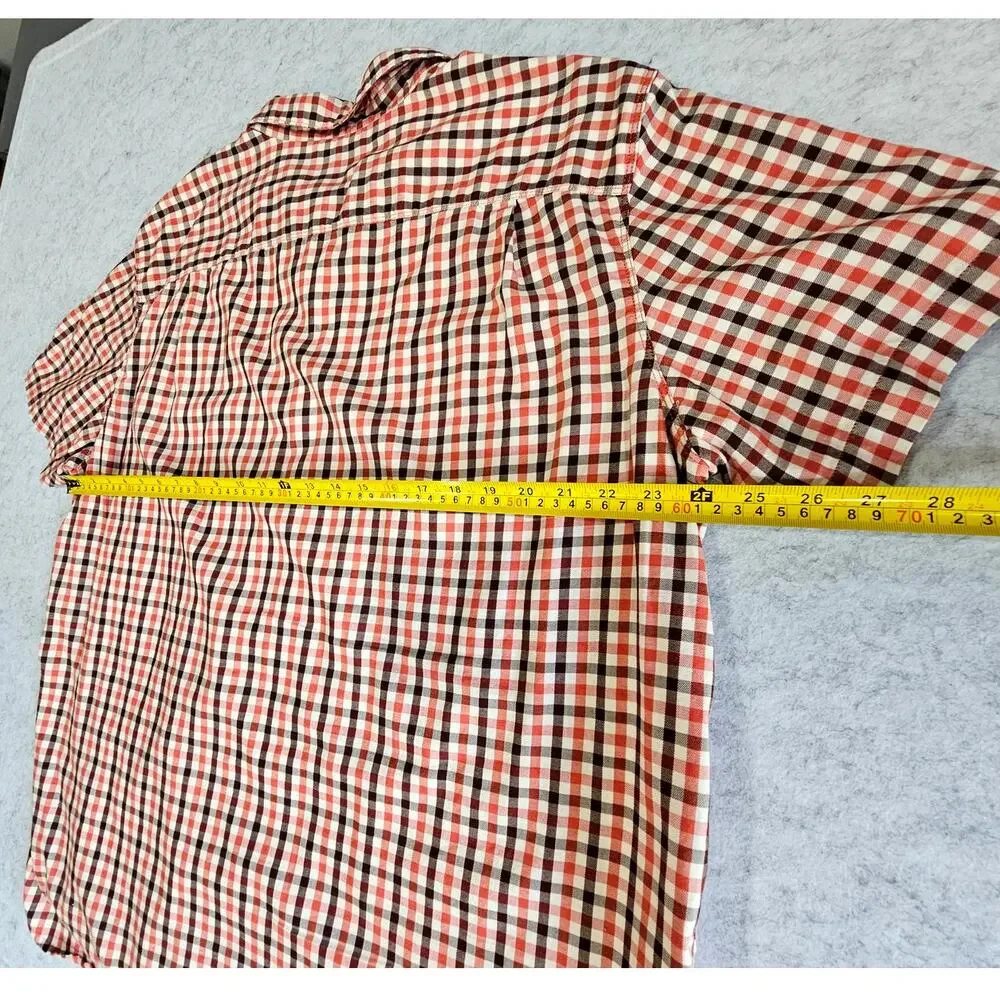 The North Face Short-Sleeve Passport Shirt Men's, Button Down, Red Plaid, Sz XXL
